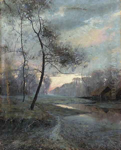 Rural Landscape at Sunset - view 1