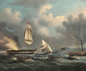 The wreck of the Ocean Monarch off Great Orme's Head, 24th August, 1848 by Charles Henry Seaforth