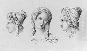 Three ideal heads by Friedrich Wilhelm von Schadow