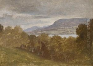 Landscape With View Over Lake Geneva by Wolfgang-Adam Toepffer