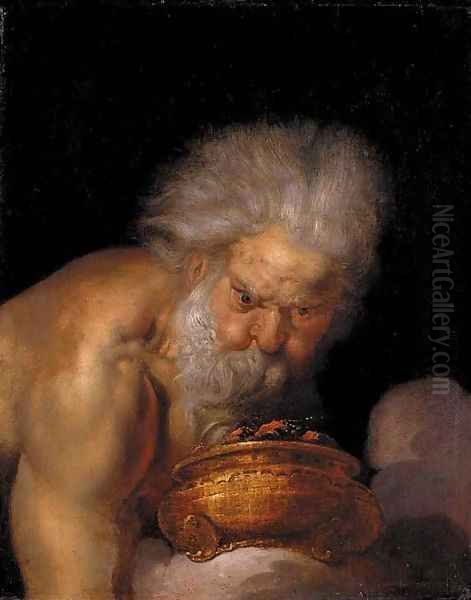 Boreas holding a brazier - view 1