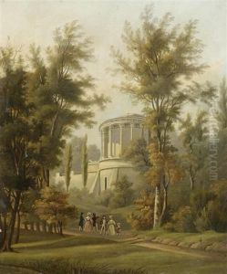 Landscape With Figures Watching A Castle Landscape With Figures Watching A Castle