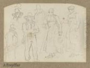 Figure Studies by Wolfgang-Adam Toepffer