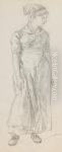 Jeune Fille Debout by Wolfgang-Adam Toepffer