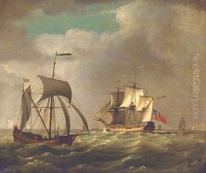 An outward-bound frigate