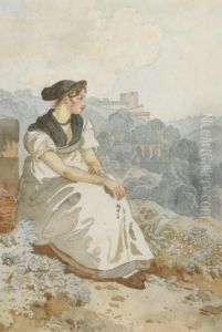 Jeune Femme Assise by Wolfgang-Adam Toepffer
