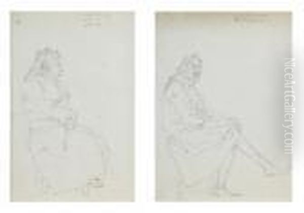 Sammelnummer Von Zwei Werken:
'portrait D'un Homme Du Cercle Des Mignons' Und 'portrait De Jean-louis
Jannin' - view 1