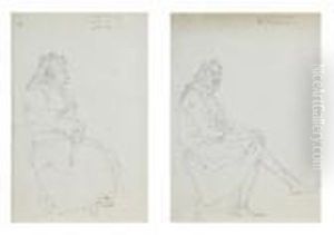 Sammelnummer Von Zwei Werken: 
'portrait D'un Homme Du Cercle Des Mignons' Und 'portrait De Jean-louis 
Jannin'