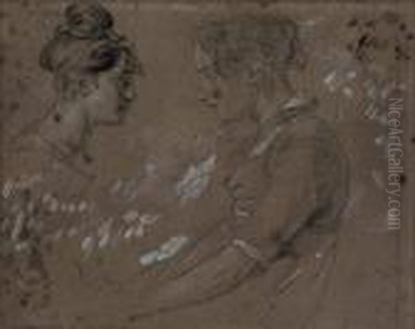 Etude De Femmes En Tete A Tete - view 1
