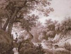 Jeune Fille I La Cascade by Wolfgang-Adam Toepffer