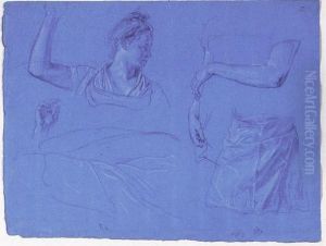 Etude D'une Femme De Profil Avec Un Bras Leve by Wolfgang-Adam Toepffer