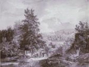 La Scierie De Sierne Pres De Geneve by Wolfgang-Adam Toepffer