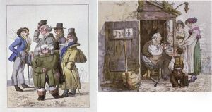 Sammelnummer Von Zwei Kolorierten Radierungen Sammelnummer Von Zwei Kolorierten Radierungen