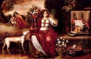 An allegory of the sense of smell by Juan De Arellano