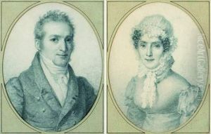Paire De Portraits : Monsieur Et Madame Lessigneul by Wolfgang-Adam Toepffer