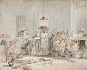 La Soiree Musicale by Wolfgang-Adam Toepffer