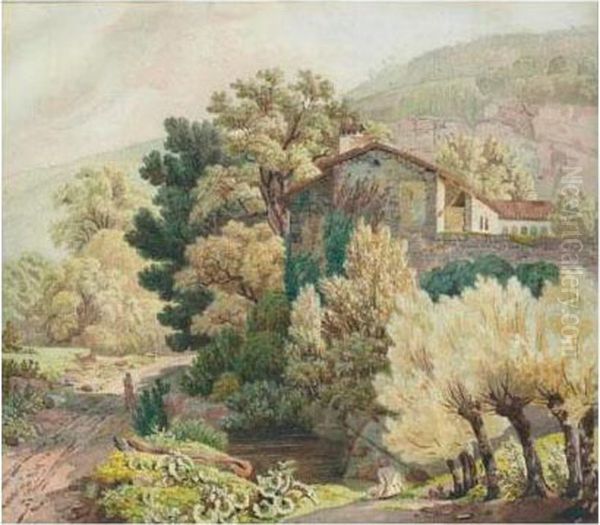 Blumenlandschaft Mit Gehoft - view 1