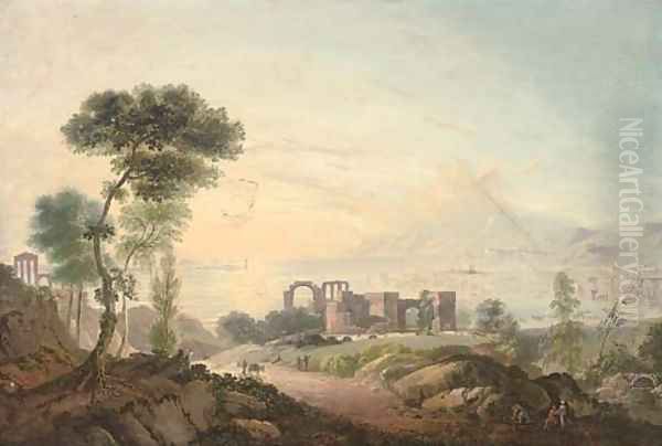An Italianate harbour capriccio - view 1