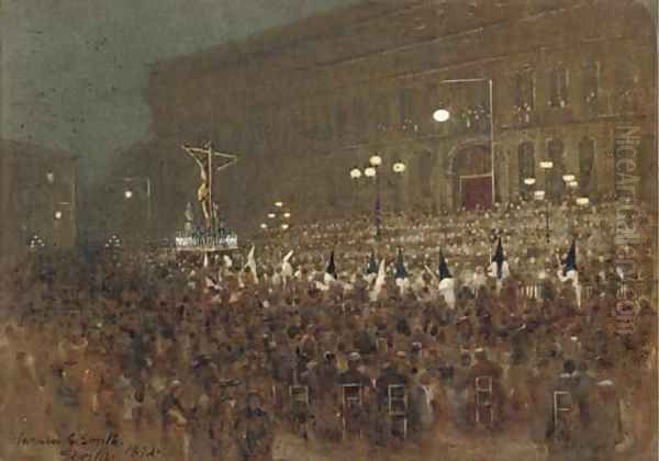 A religious procession, Seville - view 1