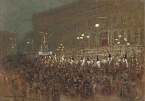 A religious procession, Seville by Garden Grant Smith