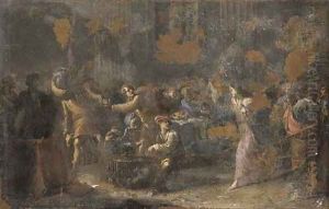 Christ driving the Money-Changers from the Temple by Genoese School