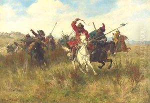 Cossacks by Werner Wilhelm Gustav Schuch