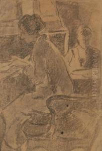 Donna Che Cuce by Ludovico Tommasi