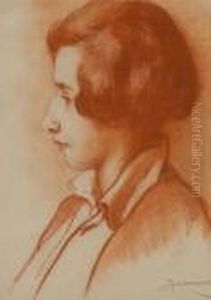Ritratto Di Fanciulla by Ludovico Tommasi