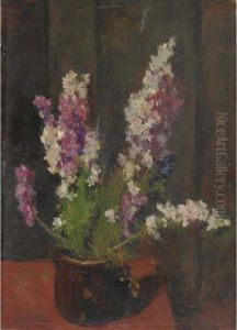 Natura Morta Con Vaso Di Fiori by Ludovico Tommasi