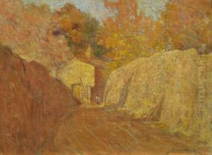 Strada Con Colonica E Figure by Ludovico Tommasi
