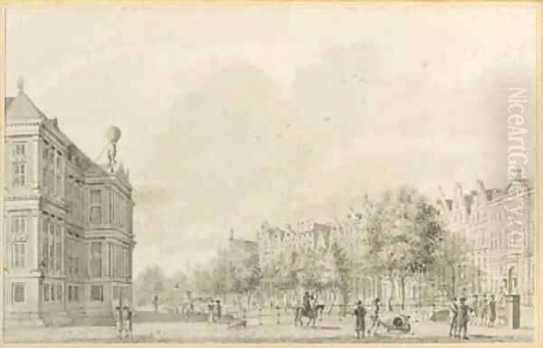 Figures on the Nieuwezijds Voorburgwal, Amsterdam - view 1