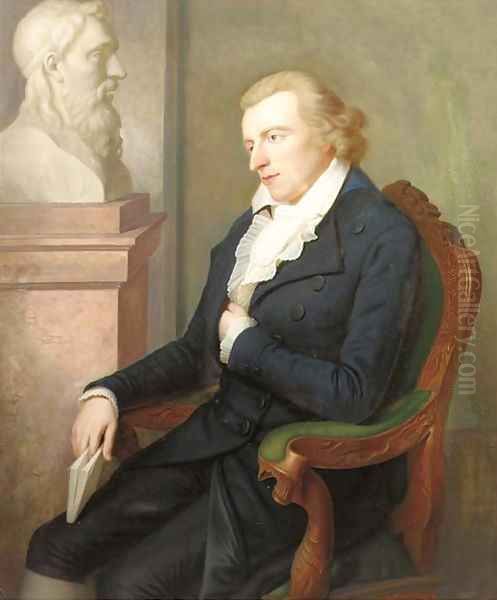 Portrait of Schiller seated by a bust - view 1