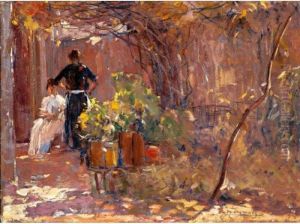 Sotto Il Pergolato by Ludovico Tommasi
