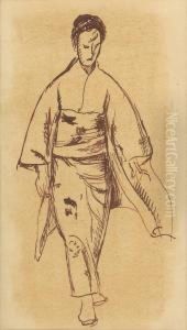 Studiu De Japoneza by Nicolae Tonitza