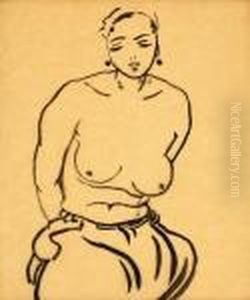 Odalisque by Nicolae Tonitza