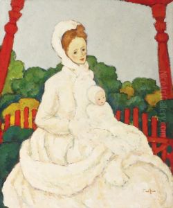 On The Porch by Nicolae Tonitza