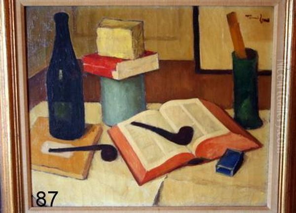 Still Life With Pipes And Books - view 1
