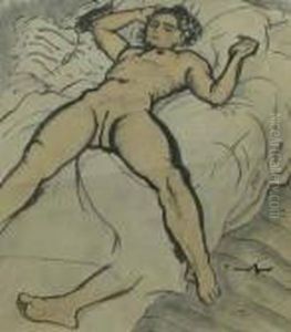 Nud Culcat by Nicolae Tonitza