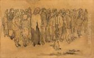 Sketch For "queue For Bread"