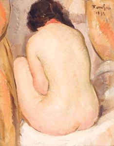 Nud Cu Spatele (abibe) by Nicolae Tonitza