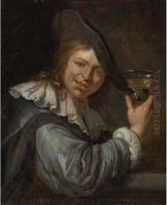 Young Boy With A Wine Glass by Jacob Van Toorenvliet