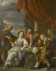 A Group Of Musicians by Jacob Van Toorenvliet
