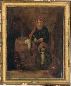 A Pipe Smoker In An Interior