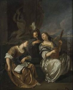 Scene De Concert Devant Un Portique Classique by Jacob Van Toorenvliet