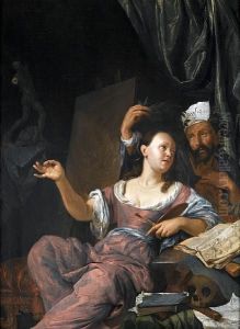 An Allegory Of Painting Crowned By Poetry by Jacob Van Toorenvliet