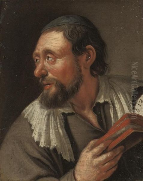 A Rabbi, Bust-length, With A Torah In His Right Hand - view 1