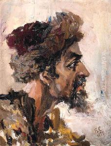 Study of the head of a Strelets for 'Morning of the Execution of the Streltsy'