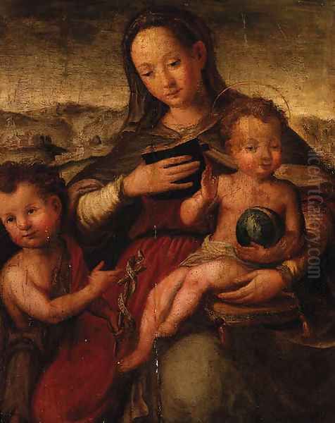 The Madonna and Child with the Infant Saint John the Baptist by Ventura Salimbeni