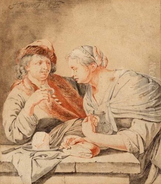 Couple In An Interior. - view 1