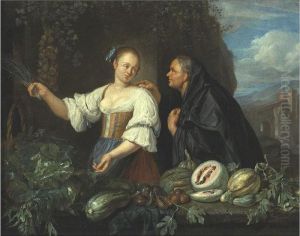 A Vegetable Seller by Jacob Van Toorenvliet